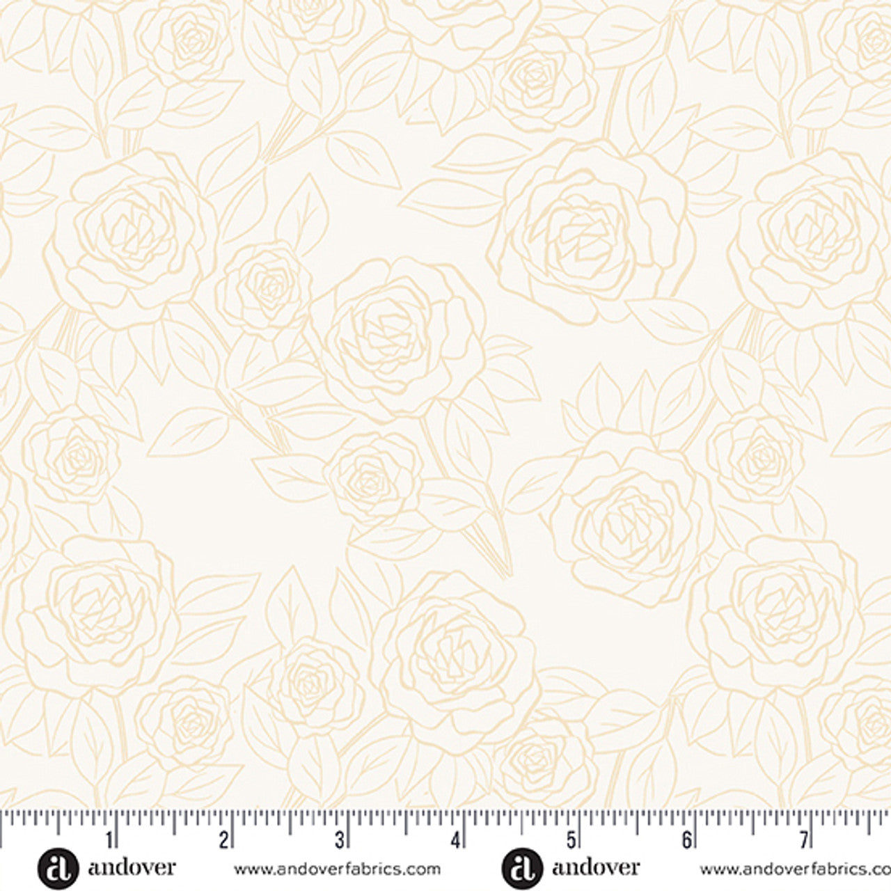 Color Me Pretty by Stephanie Organes for Andover Fabrics (Rose Bloom Cream) A-1179-LN