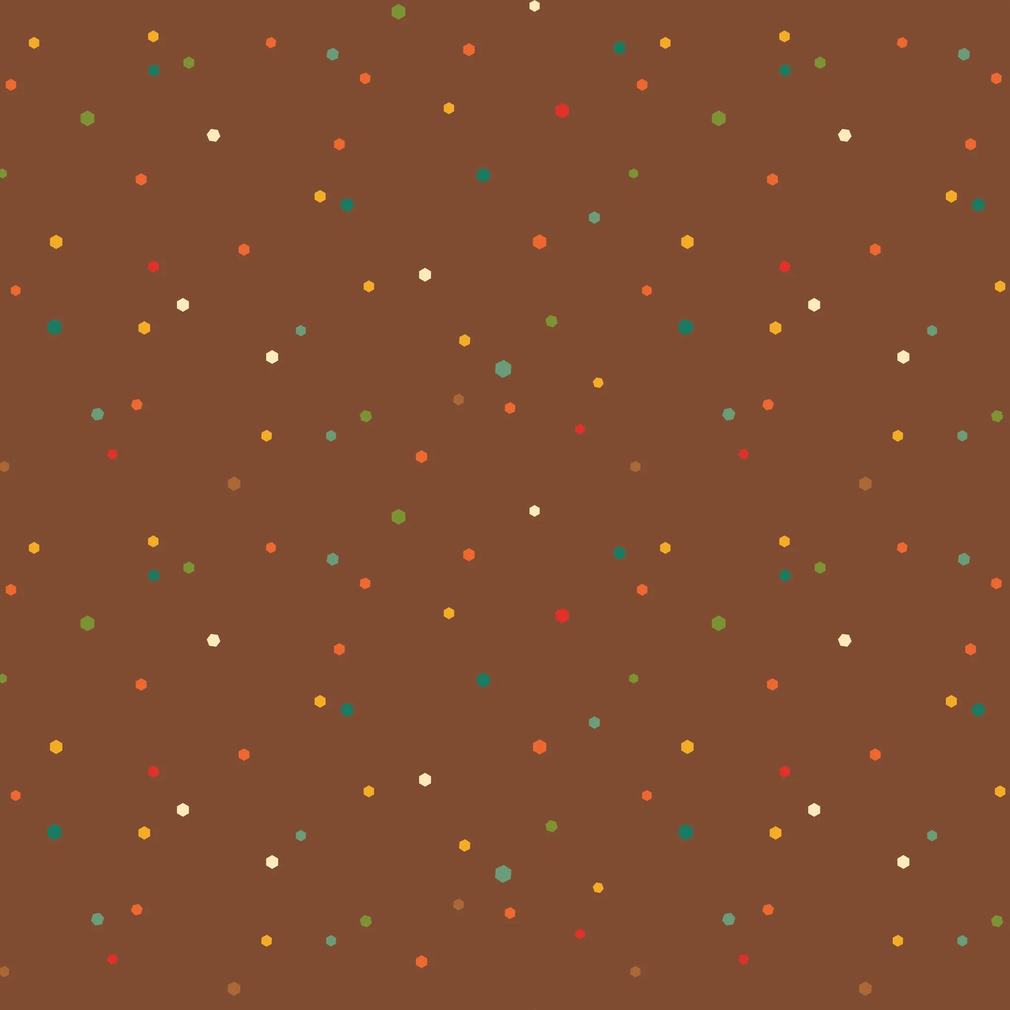 Autumn Afternoon Hexi Dots Brown C14879-BROWN