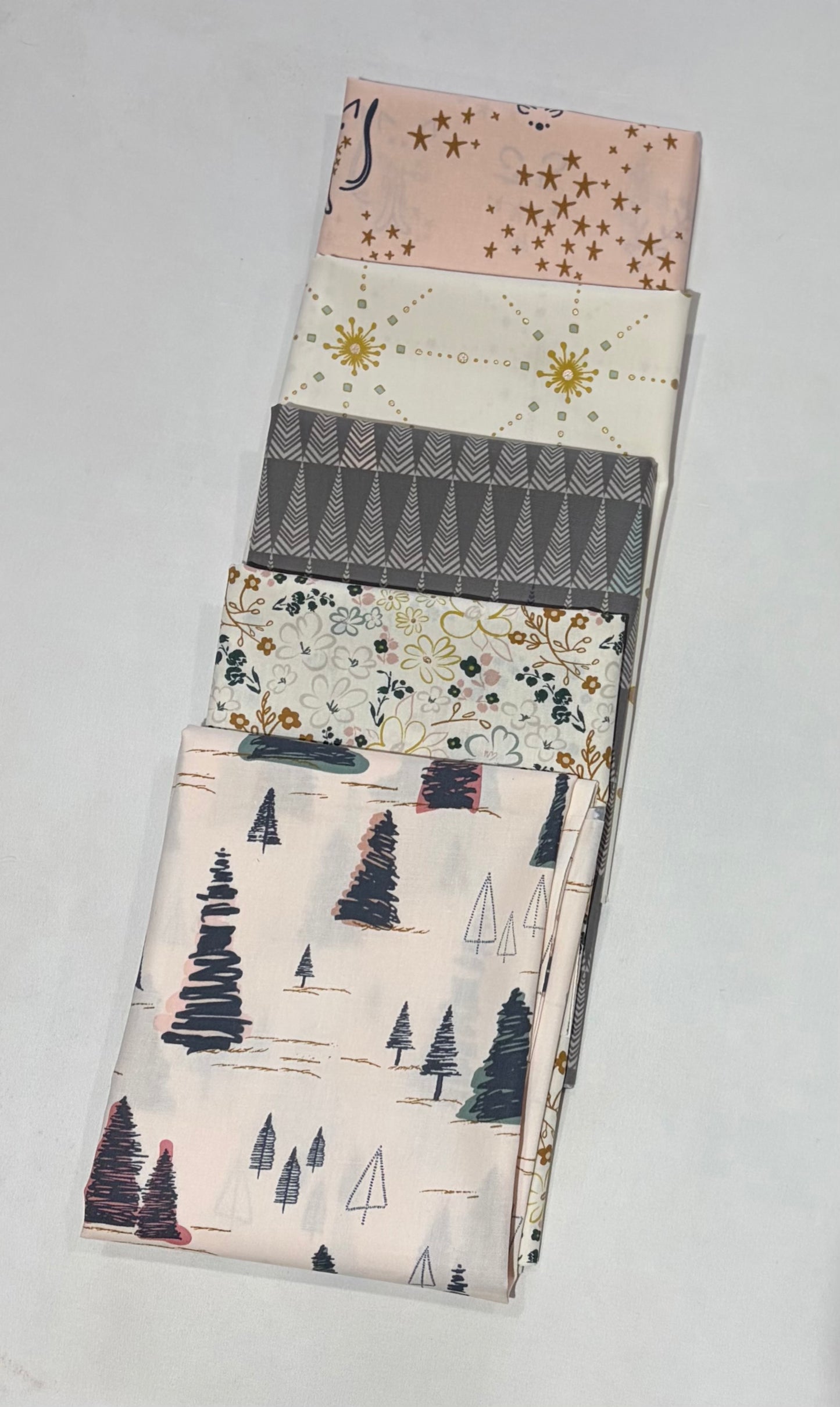 Pink & Gray Christmas Curated Bundle from Art Gallery Fabrics