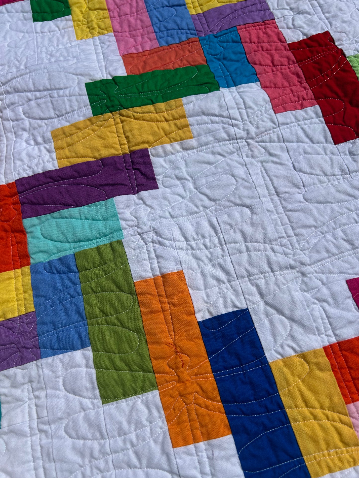 Custom reversible full/queen sized quilt