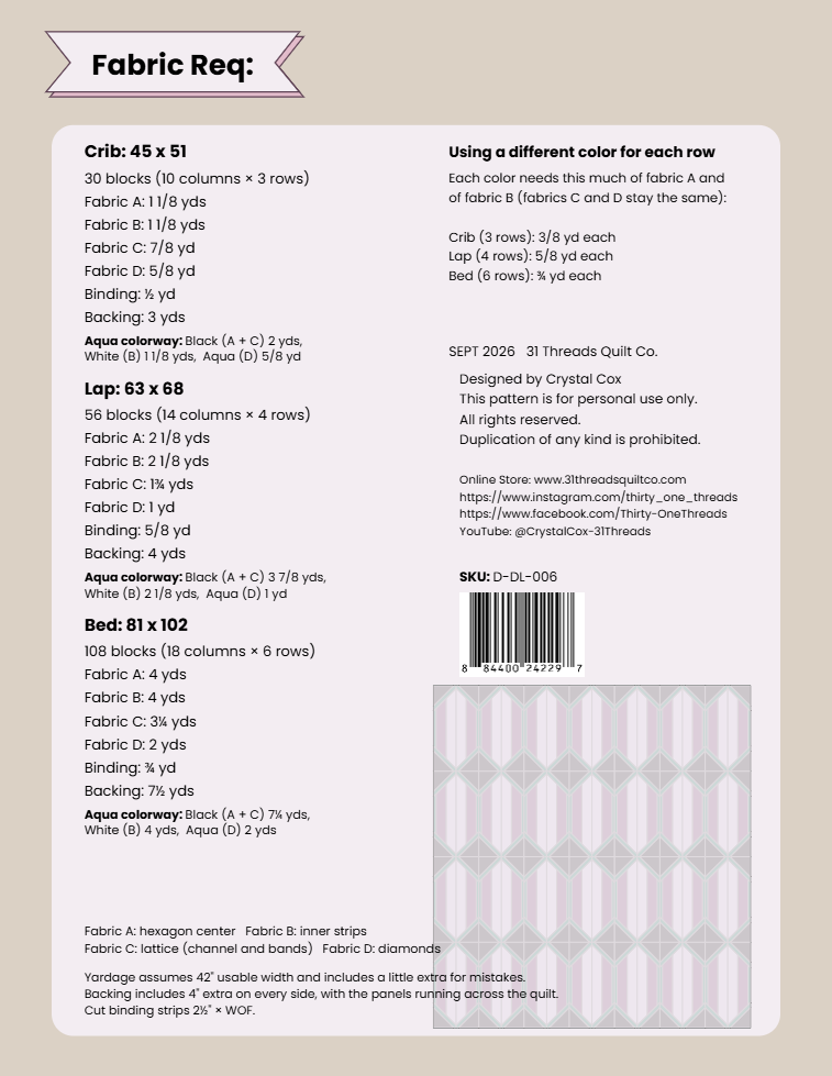 DecoLuxe Quilt Pattern (PDF)