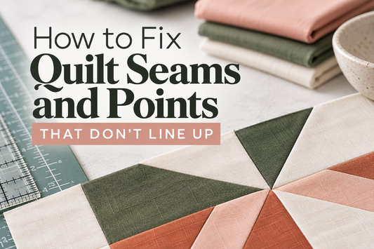 How to Fix Quilt Seams and Points That Don't Line Up