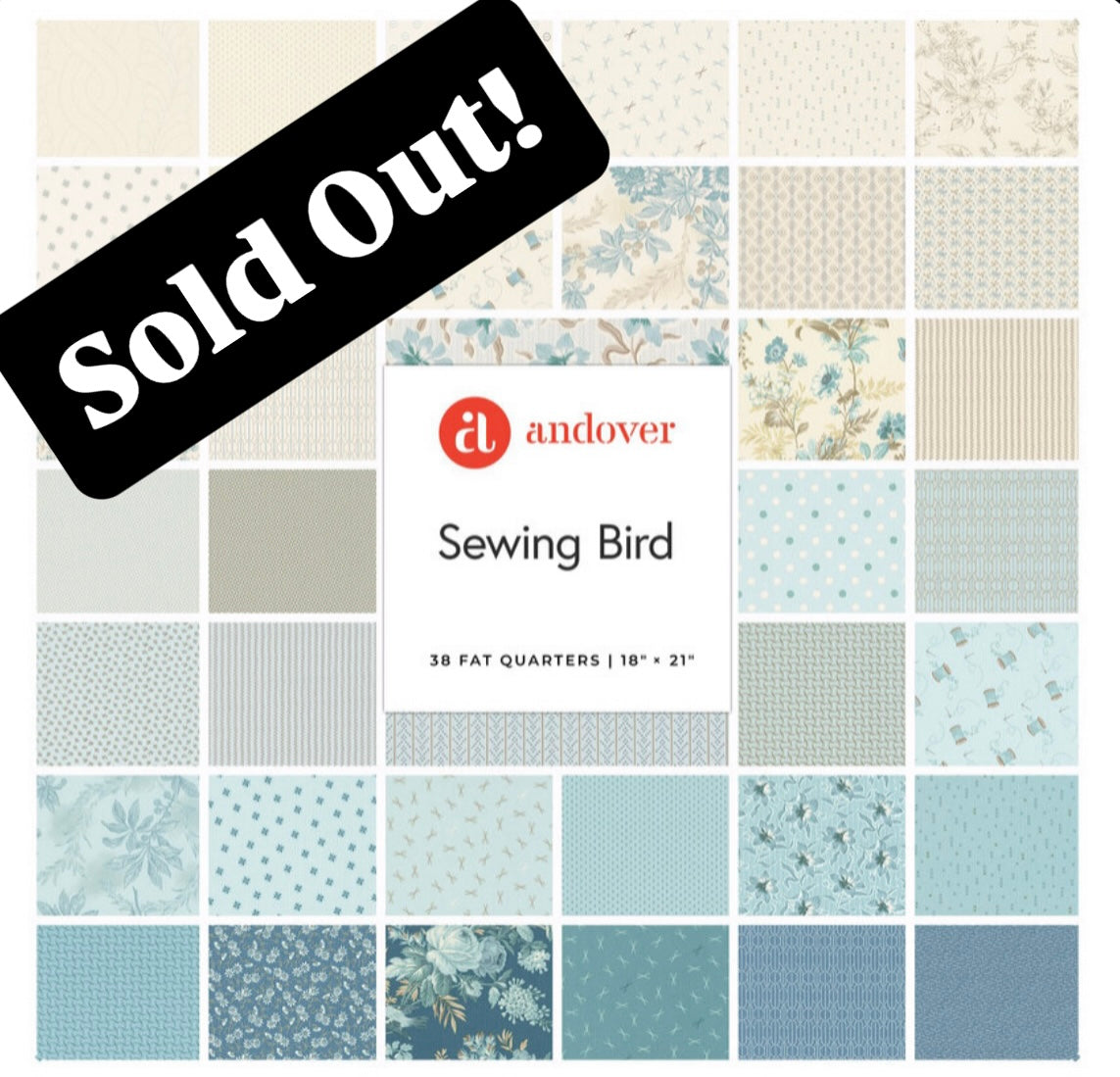 Sewing Bird by Laundry Basket Quilts for Andover Fabrics