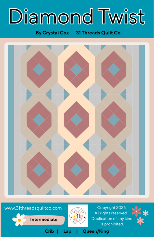 Diamond Twist Quilt Pattern (PDF)