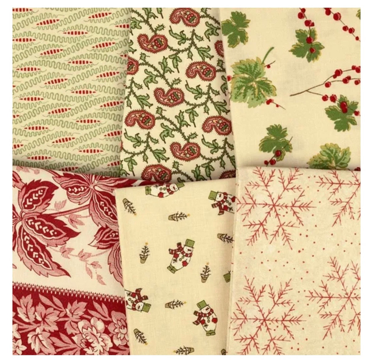 Jingle Bells by Laundry Basket Quilts for Andover Fabric  (10" Layer Cake) 10-JING-42