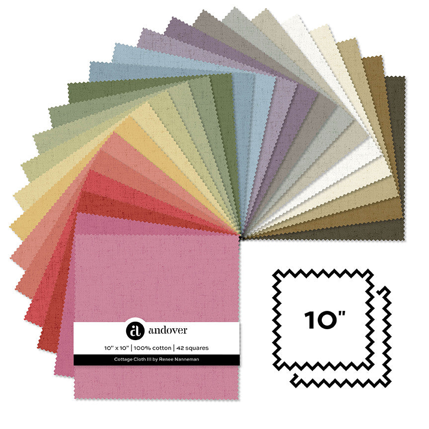 Cottage Cloth III by Renee Nanneman for Andover Fabric  (10" squares)