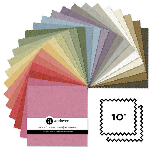Cottage Cloth III by Renee Nanneman for Andover Fabric  (10" squares)