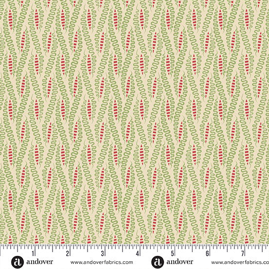 Jingle Bells by Laundry Basket Quilts for Andover Fabric  (10" Layer Cake) 10-JING-42