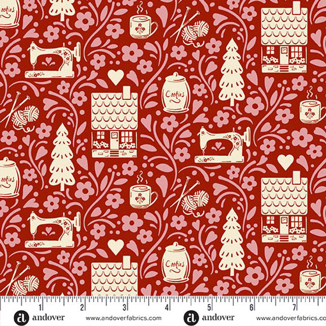 Cozy House by Judy Jarvi for Andover Fabric (10" squares)