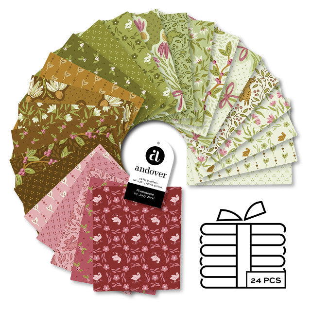 Rivermoore by Judy Jarvi for Andover Fabric 10 inch squares