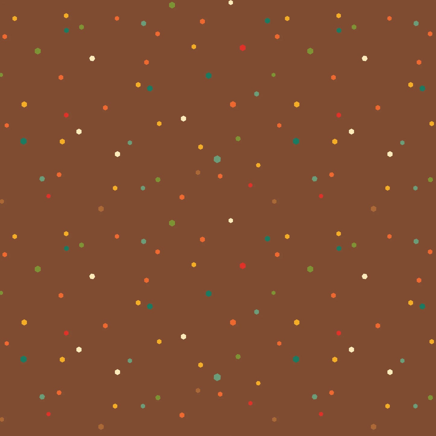 Autumn Afternoon Hexi Dots Brown  C14879-BROWN