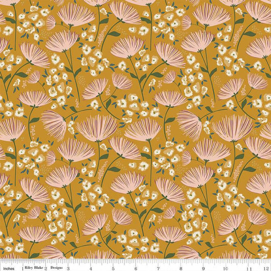 Butterscotch Main Floral (leftover fat quarters!)