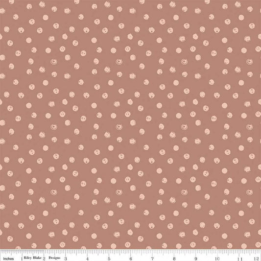 Blush 'n Butterscotch Dot Dusty Rose -C15593