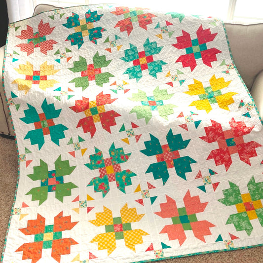 Flora Blooms with First Blooms Quilt Kit (Large Size)