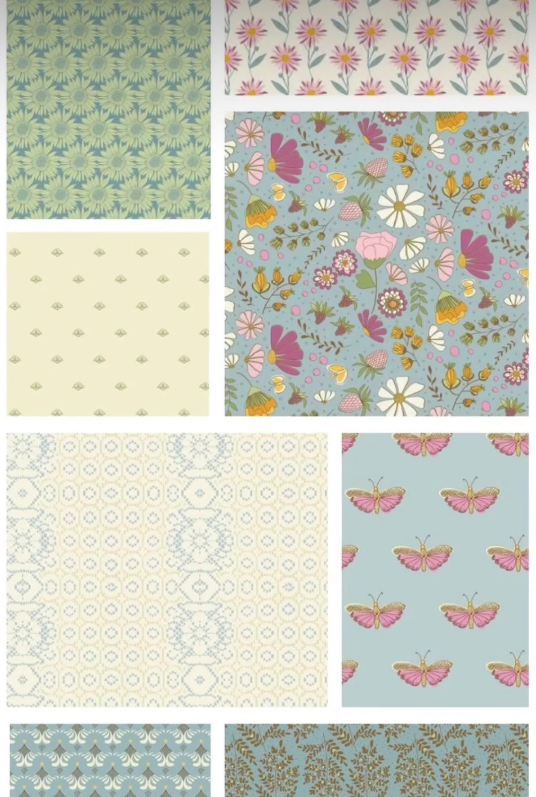 Flourish 10 inch stacker by Alexandra Bordallo for Andover Fabrics