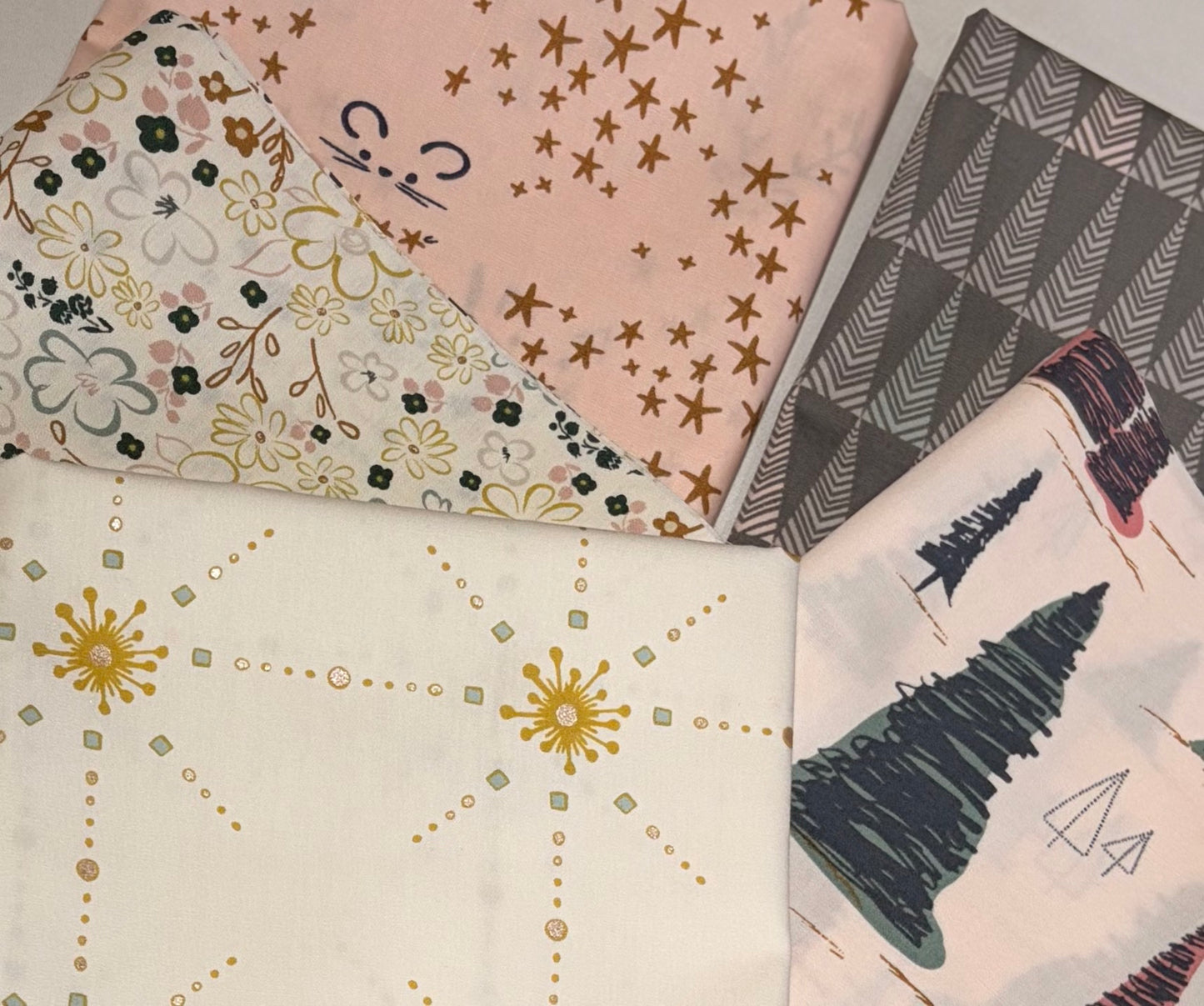 Pink & Gray Christmas Curated Bundle from Art Gallery Fabrics