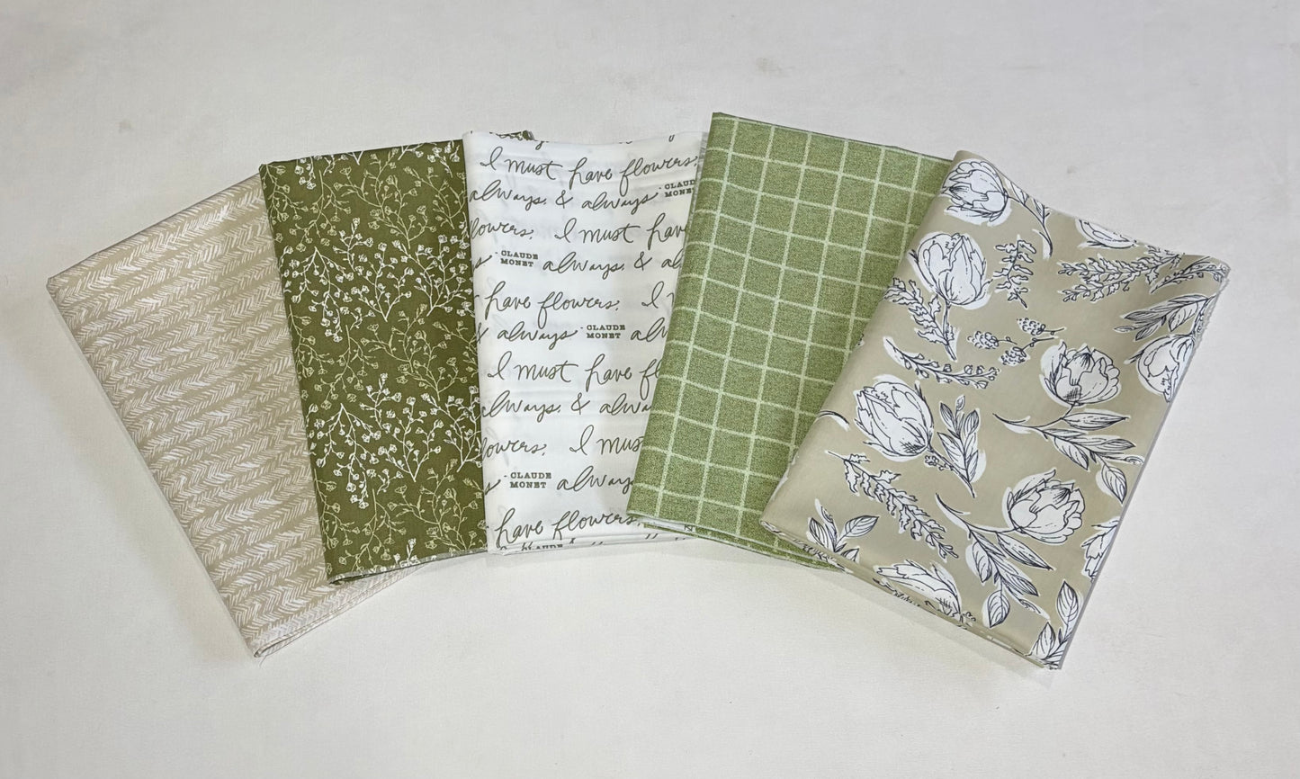 Green and Tan Curated Bundle from Art Gallery Fabrics
