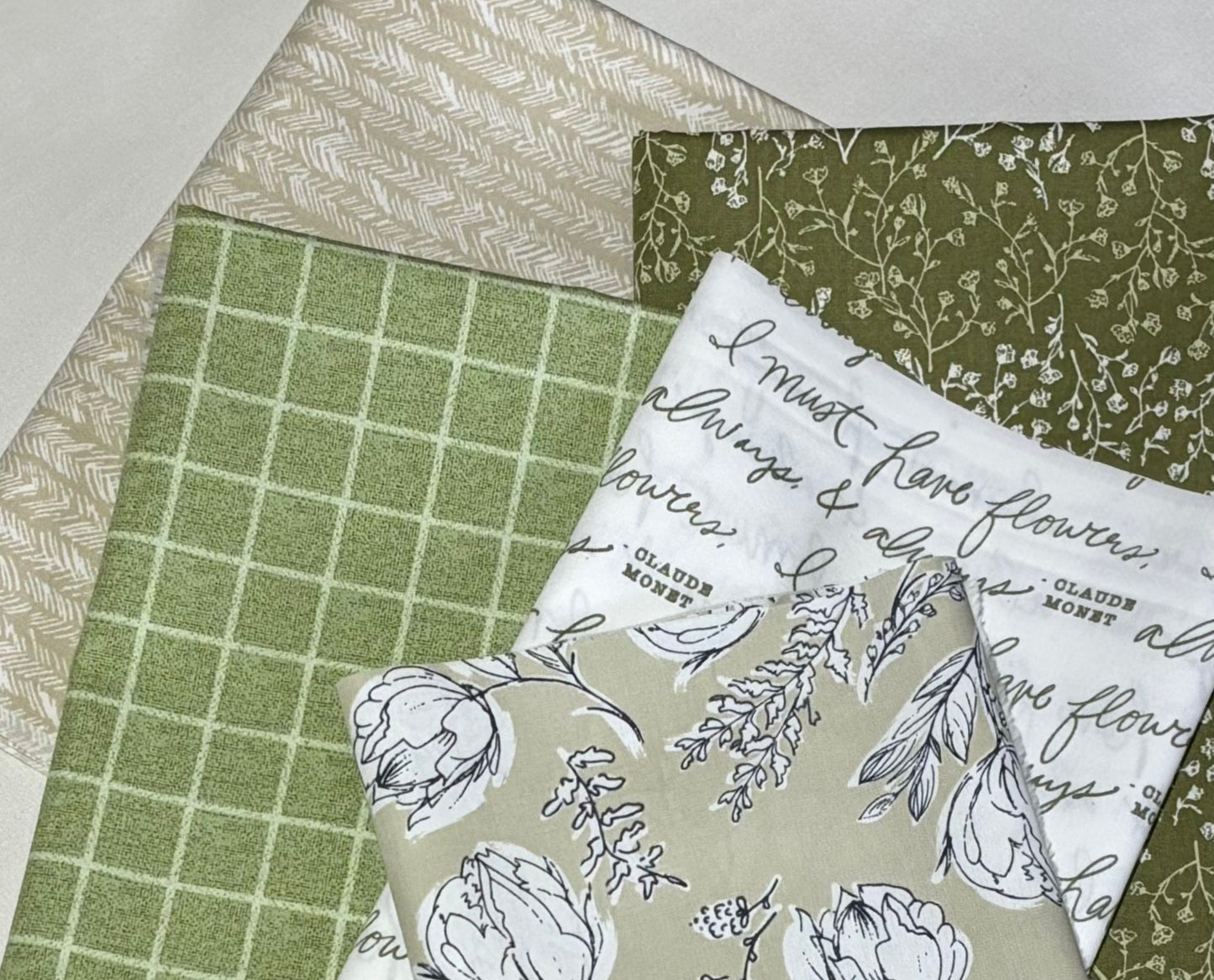 Green and Tan Curated Bundle from Art Gallery Fabrics