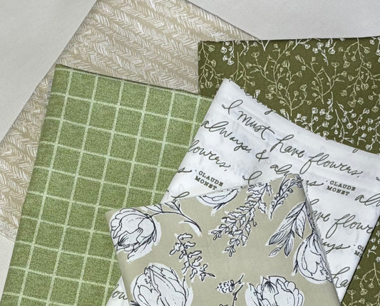 Green and Tan Curated Bundle from Art Gallery Fabrics