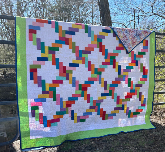 Custom reversible full/queen sized quilt