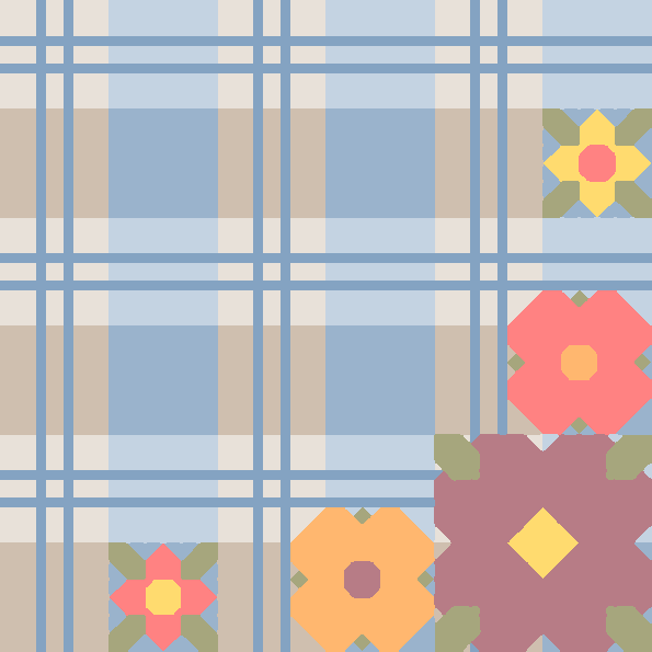 Plaid & Petals Quilt Pattern (PDF)