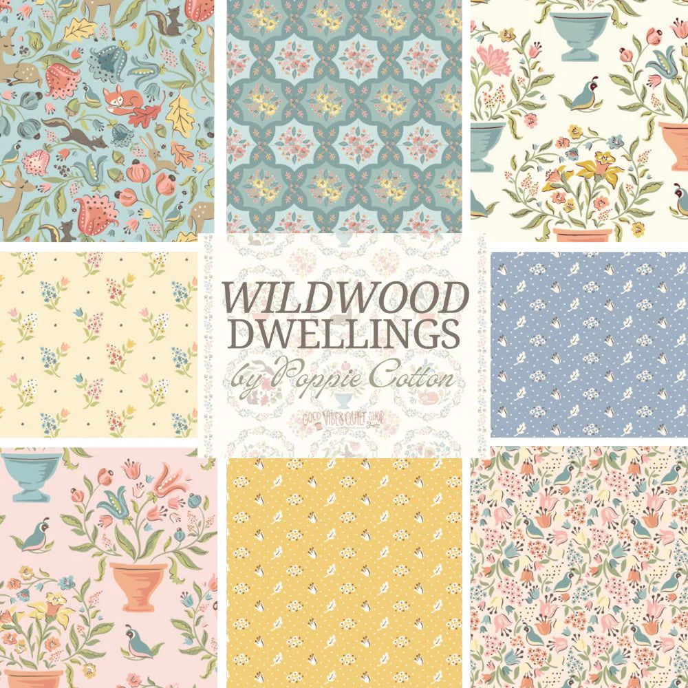 Wildwood Dwellings 10 inch Precuts by Sheri McCulley for Poppie Cotton  WW25122
