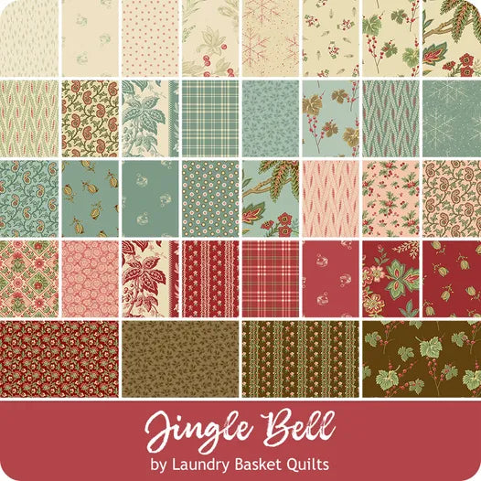 Jingle Bells by Laundry Basket Quilts for Andover Fabric  (10" Layer Cake) 10-JING-42