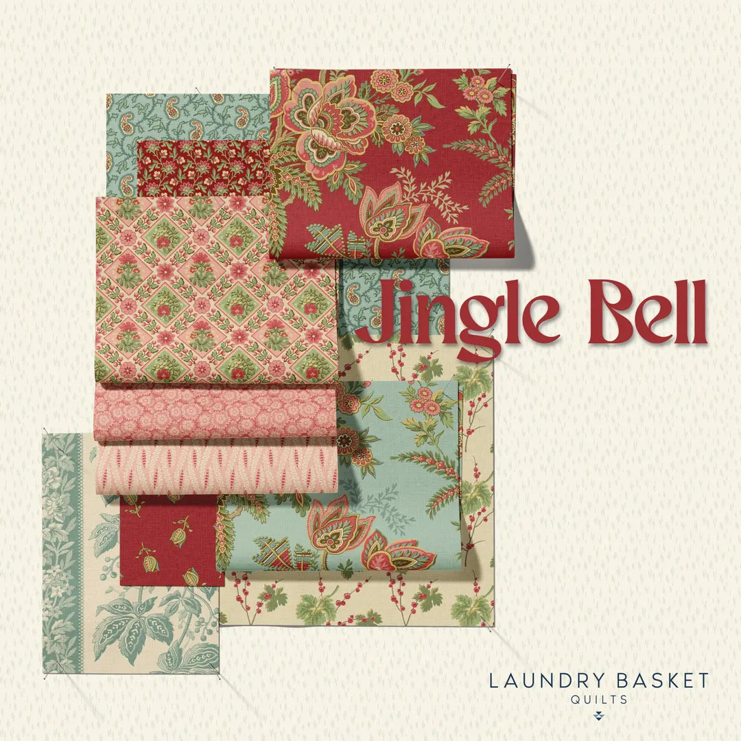 Jingle Bells by Laundry Basket Quilts for Andover Fabric  (10" Layer Cake) 10-JING-42