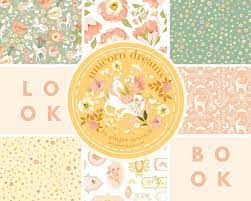 Unicorn Dreams 10 inch Precuts by Ginger Deverell for Poppie Cotton  UD25727